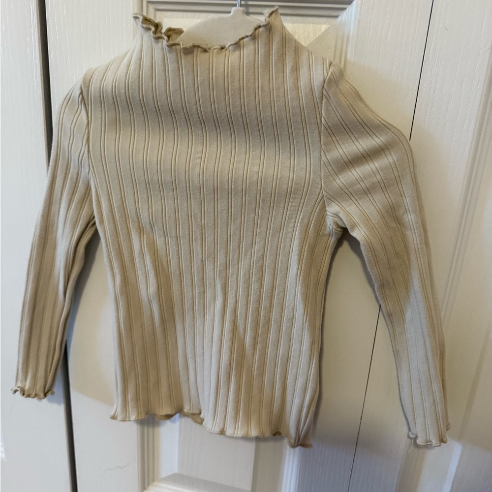 Rylee + Cru Cream Ribbed Top